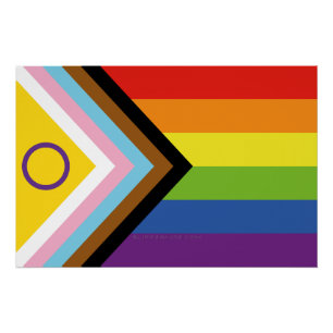 Poster SlipperyJoe's Intersex Progress Pride Flag gay gif