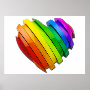 Poster SlipperyJoe's Pride coeur Slices en forme de shi b