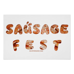 Poster SlipperyJoe's saucisse fest mots longue viande jut