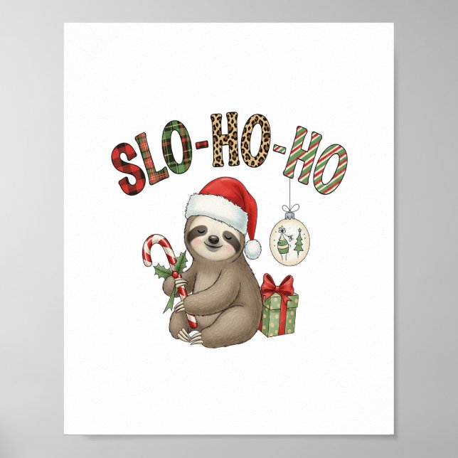 Poster Slo Ho Ho Xmas Sloth (Devant)