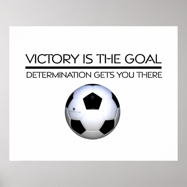 Poster Slogan de la victoire au football (Devant)