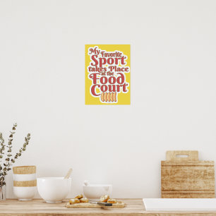 Poster Slogan idiot de sport de consommation de nourritur