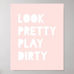 Poster Slogan rose pâle assez drôle