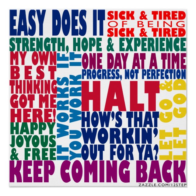 Poster Slogans en 12 étapes (Devant)