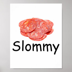 Poster Slommy Salami meme Gen Z mal orthographié drôle de