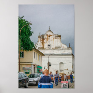 Poster Slonim Belarus Synagogue de l'architecture urbaine