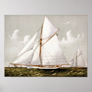 Poster Sloop Yacht Volunteer  - 1887