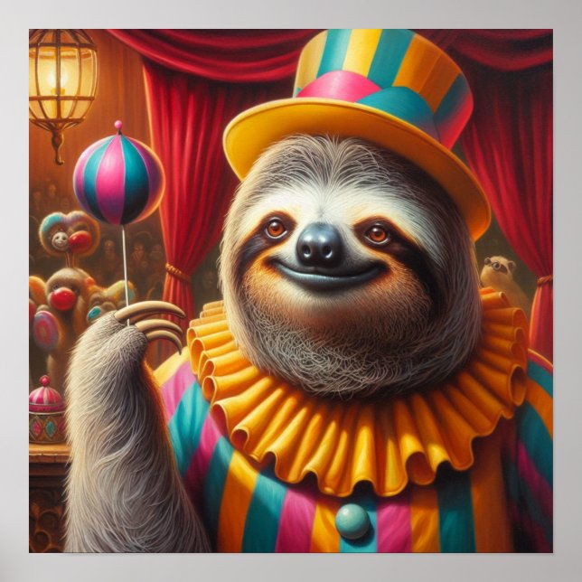 Poster Sloth Clown (Devant)