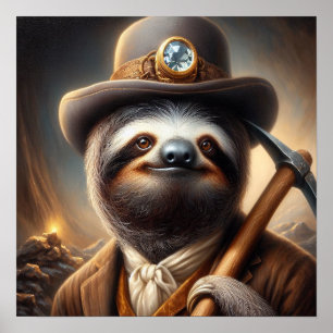 Poster Sloth Gold Miner