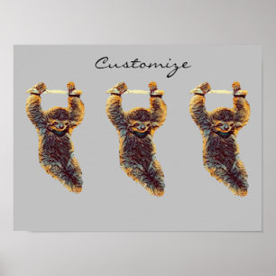 Poster Sloth Hanging Out Thunder_Cove