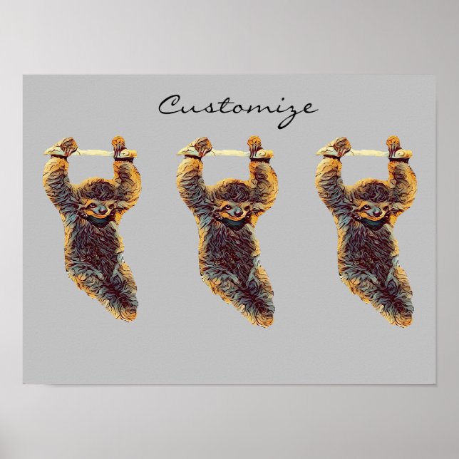 Poster Sloth Hanging Out Thunder_Cove (Devant)