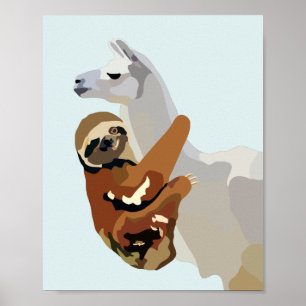 Poster Sloth Llama