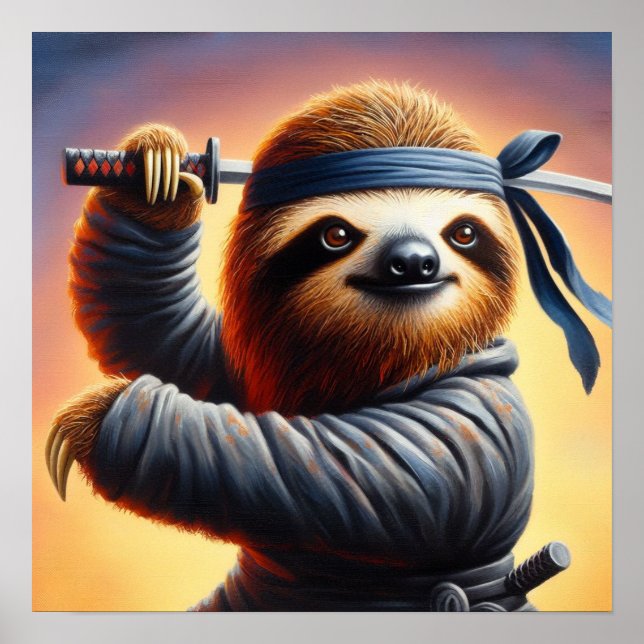 Poster Sloth Ninja (Devant)