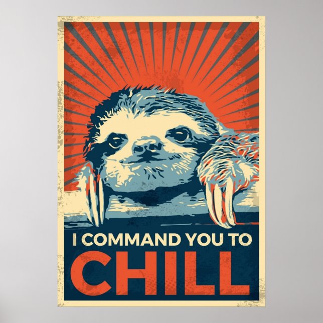 Poster Sloth Vintage (Devant)