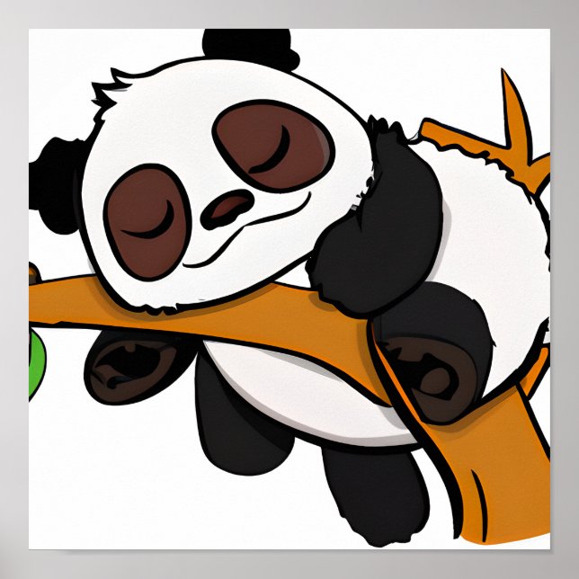 Poster Slothful Panda (Devant)