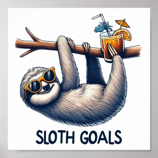 Poster Sloths Objectifs Téléchargement numérique - Parfai (Devant)
