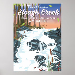 Poster Slough Creek, parc national de Yellowstone