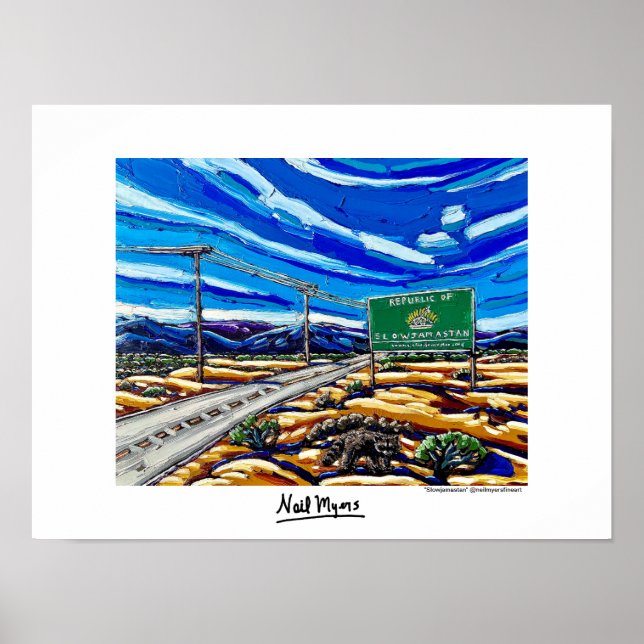 Poster "Slowjamastan" de Neil Myers (Devant)