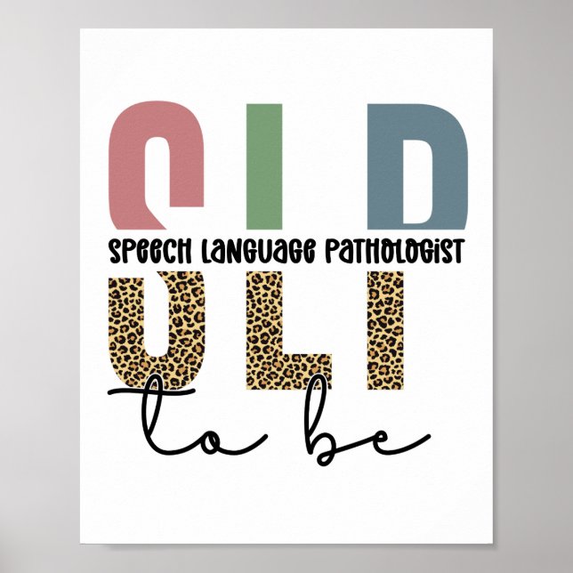 Poster SLP to be - Future Voix Langue Pathologiste cadeau (Devant)