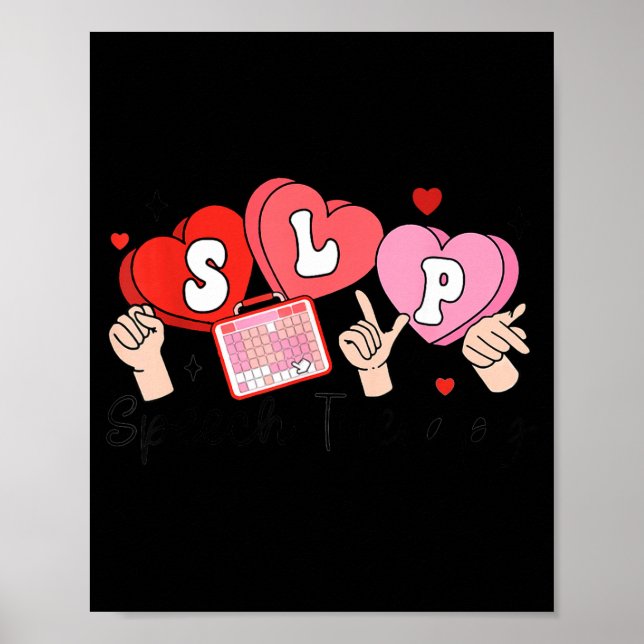 Poster Slp Valentine's Day Speech Language Pathologist St (Devant)