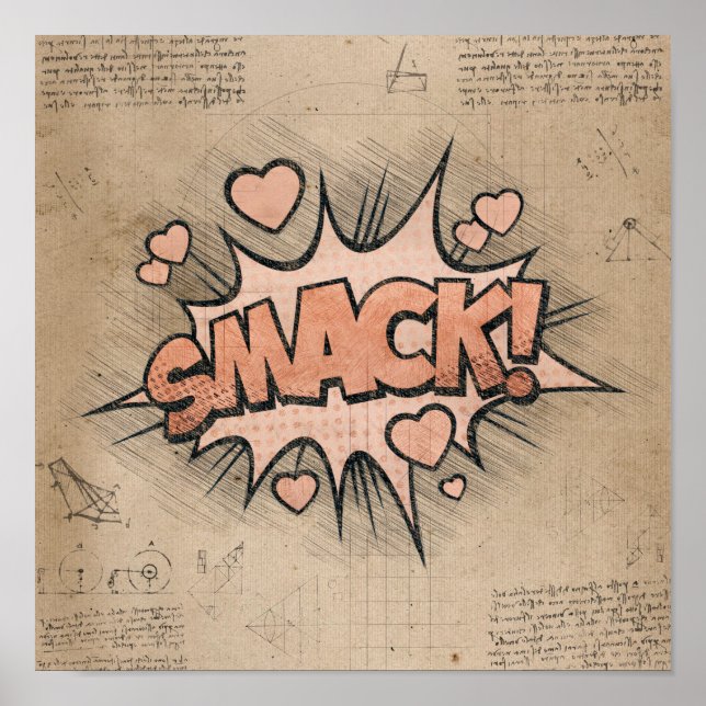 Poster SMACK ! Vintage Comic Book (Devant)