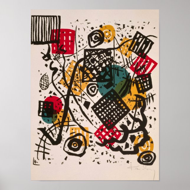 Poster Small Worlds V, 1922 par Wassily Kandinsky (Devant)