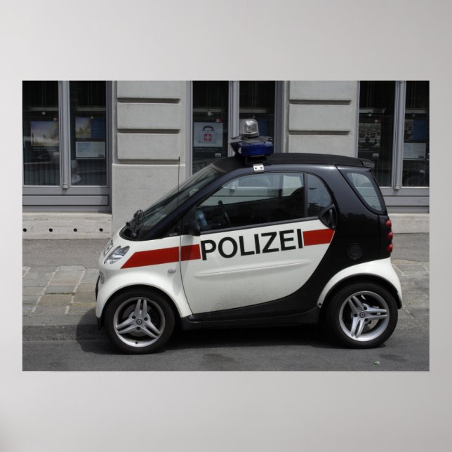 Poster Smart Polizei Auto (Devant)