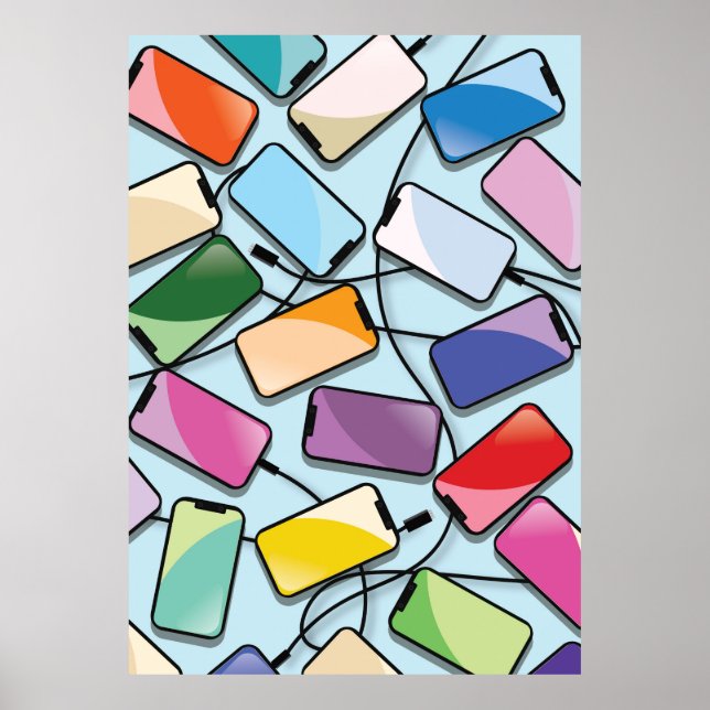 Poster Smartphones avec encoche (Devant)