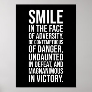 Poster Smile In The Face Of Adversity - Motivational