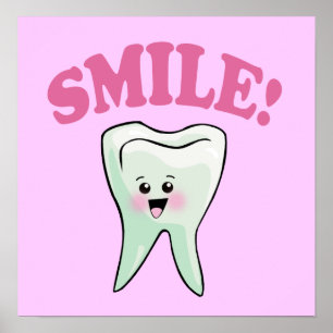Poster Smile Kawaii Tooth Art