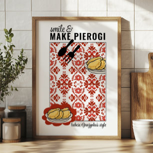 Poster Smile & Make Pierogi - Babcia [NOM PERSONNEL] Styl