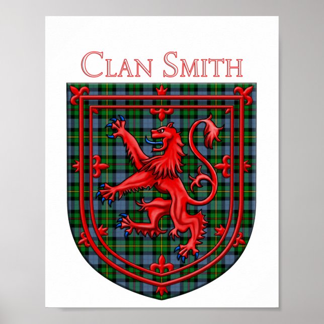 Poster Smith Tartan Scottish Plaid Lion Rampant (Devant)