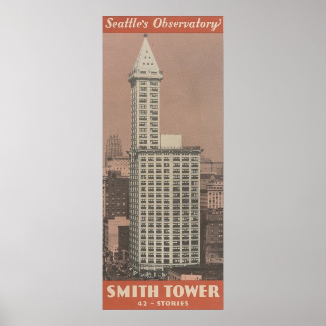 Poster Smith Tower, Observatoire de Seattle (Devant)