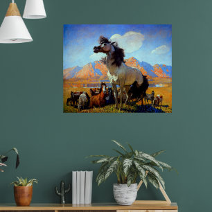 Poster Smokey Face N C Wyeth Circa 1917