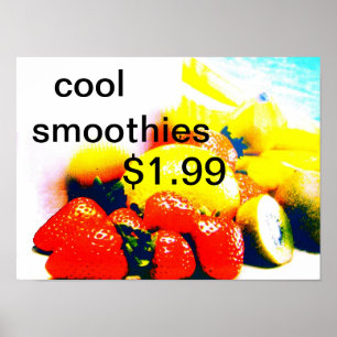 Poster smoothies frais