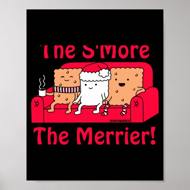 Poster Smore Merrier Cute Kids Cartoon Christmas  (Devant)