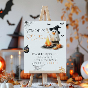 Poster Smores Bar Little Boo Baby shower Halloween