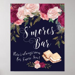 Poster Smores Barre signe marine floral mariage