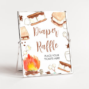 Poster S'mores Camping Baby shower Déchets Raffle