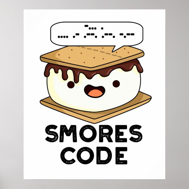 Poster Smores Code Funny Food Pun (Devant)