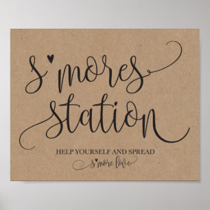 Poster S'mores Station Favor Party Signalisation
