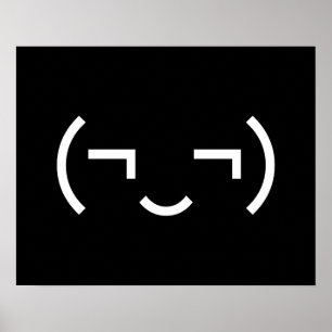Poster Smug Emoticon (‿MD) Kaomoji japonais