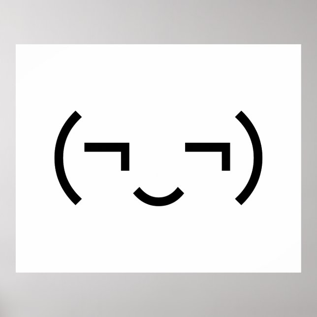 Poster Smug Emoticon (‿MD) Kaomoji japonais (Devant)