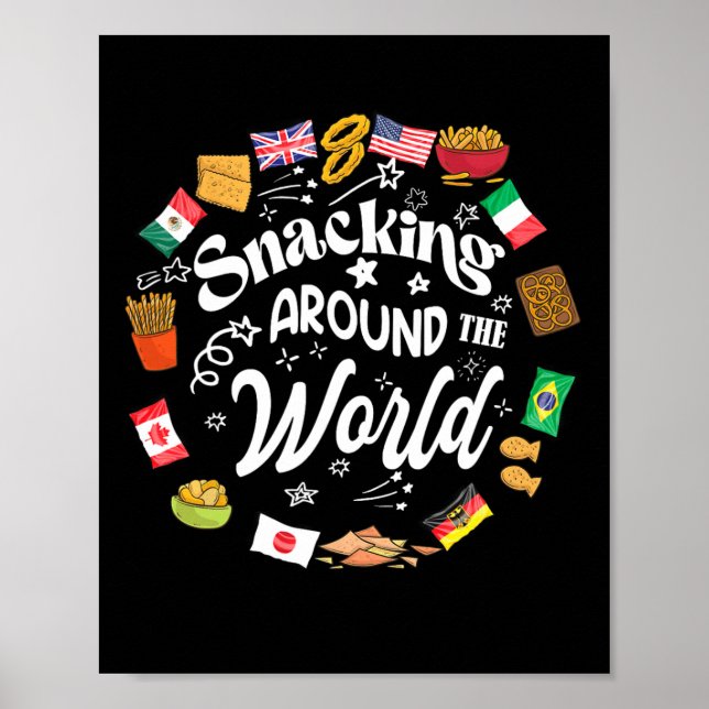 Poster Snacking Autour Du Monde Vacances Snacking Showca (Devant)