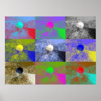 Poster Snail Cepaea Pop Art