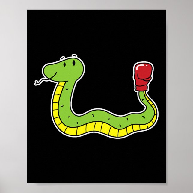 Poster Snake fait la boxe (Devant)