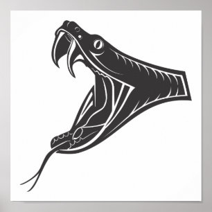 Poster snake-head-vector