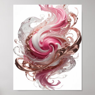 Poster Snappy Silver ART ABSTRAIT Dessin Abstrait v2