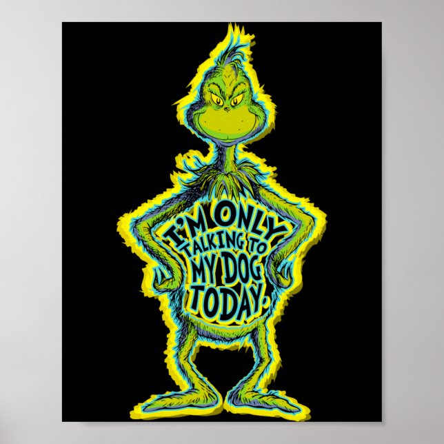 Poster Snarky Funny Im Only Talking To My Dog T  (Devant)