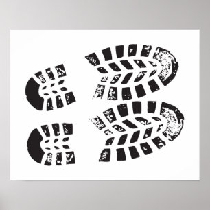 Poster Sneakers Black and White Imprint